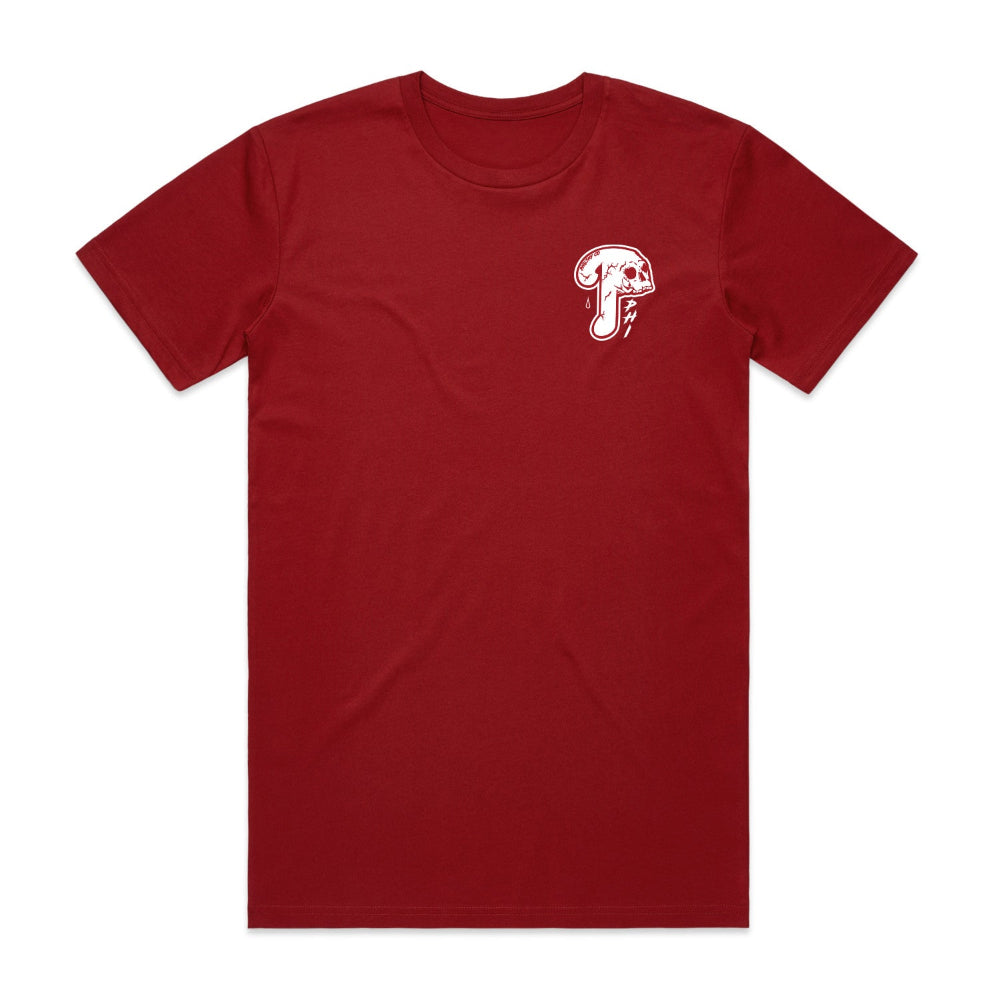 Philadelphia Phillies P Skull logo tee philly fightins t-shirt
