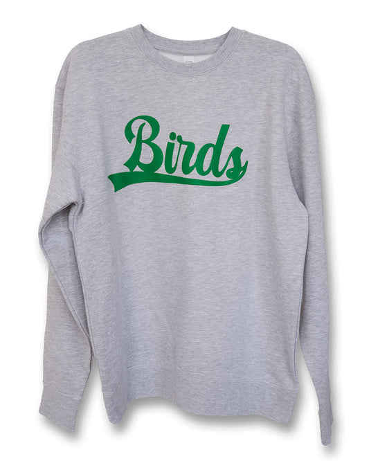 BIRDS HEATHER GREY CREW NECK
