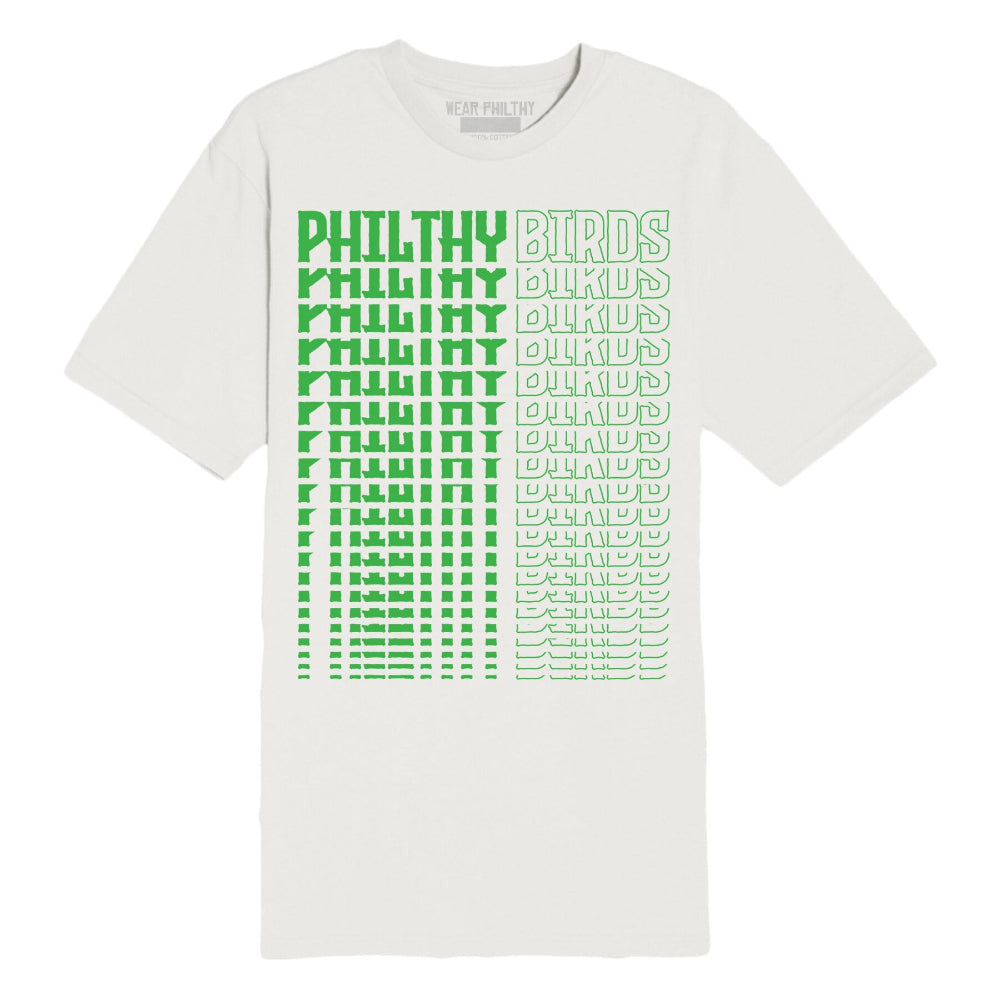 Philadelphia Eagles Birds Waterfall 90s VHS Effect White t-shirt unisex
